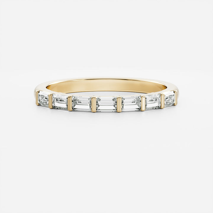 East West Baguette Lab Grown Diamond Wedding Band