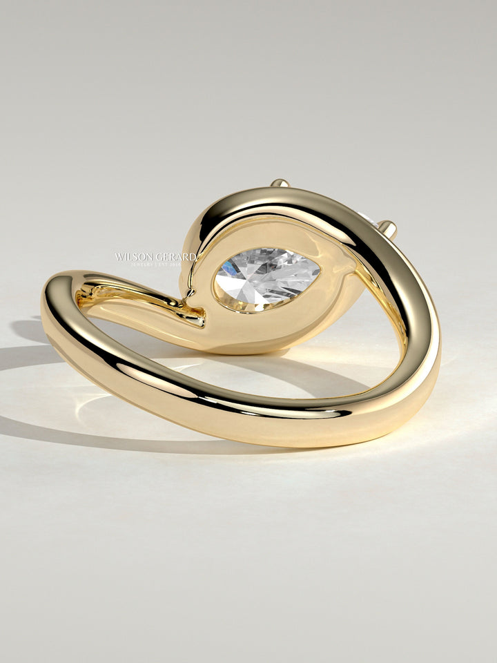 pear solitaire engagement ring lab grown