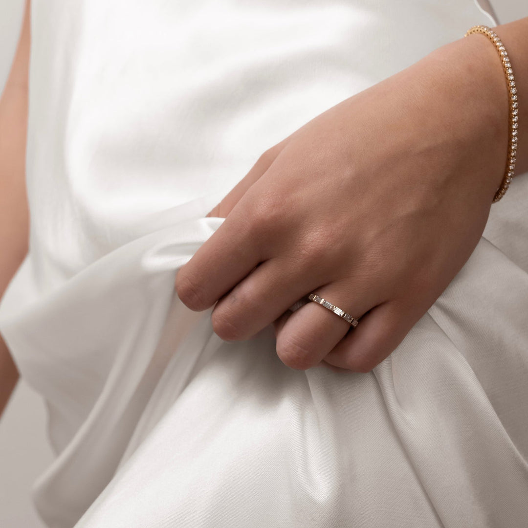 Baguette Cut Diamond Wedding Band