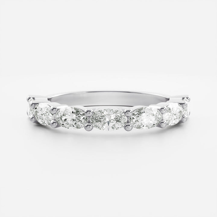 East West Oval Lab Diamond Wedding Band