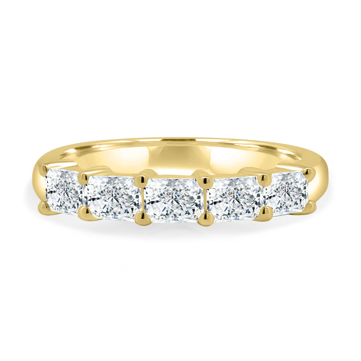 East West Radiant Diamond Half Eternity Wedding Band