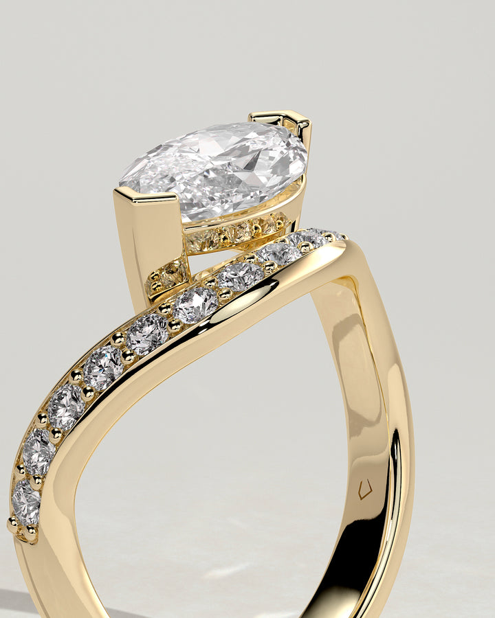 marquise pave engagement ring