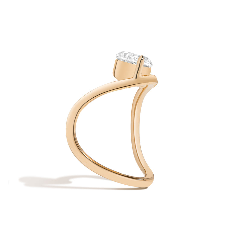 Antique Style Lab Diamond Engagement Ring