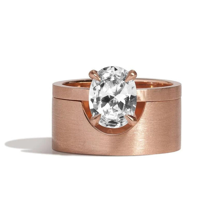 Unique Oval Diamond Engagement Ring