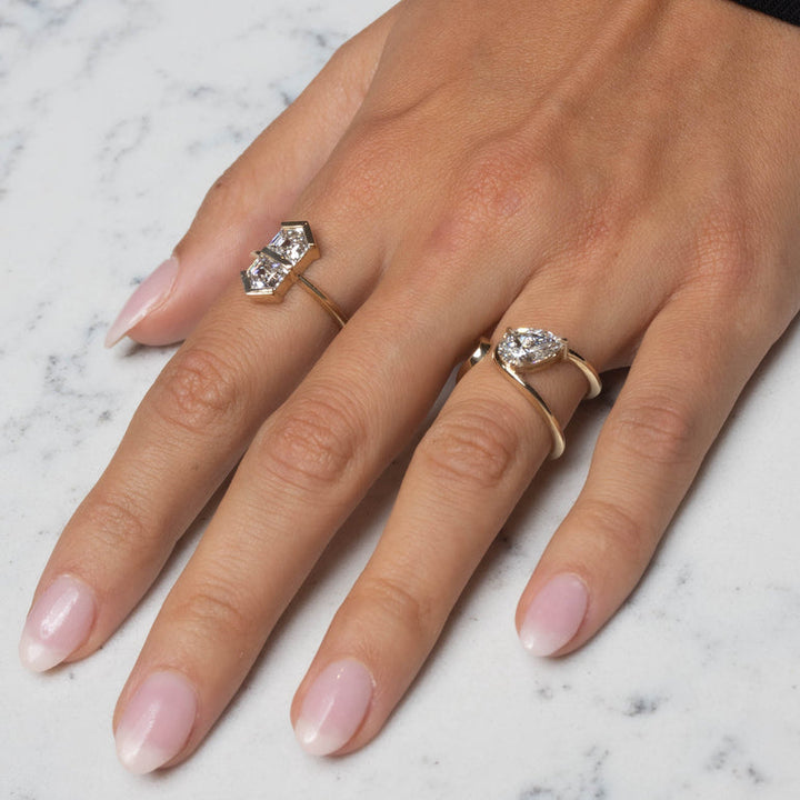 Unique Pear Diamond Engagement Ring