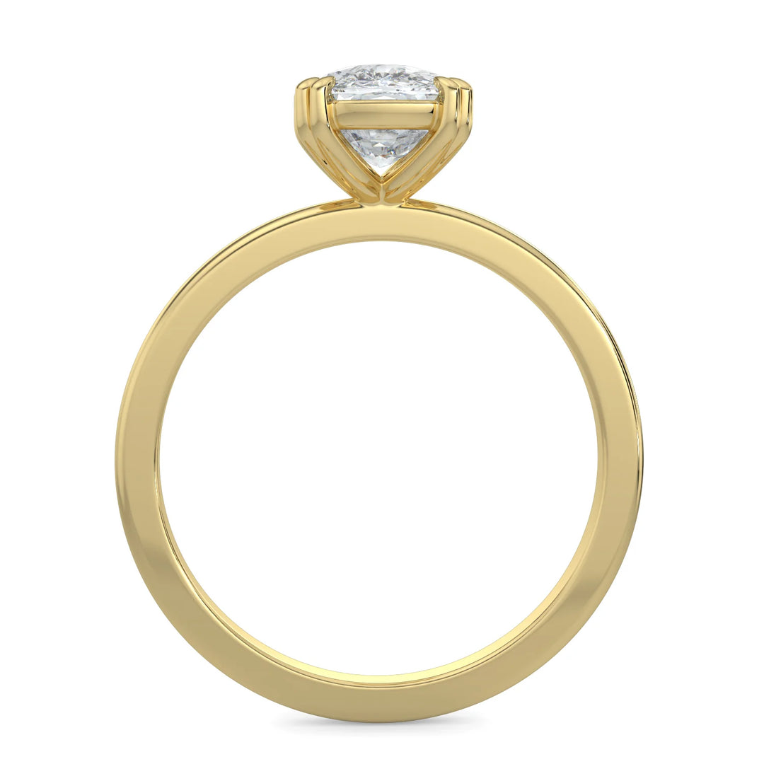 elongated cushion cut solitaire engagement ring 1.5 carat lab diamond USA