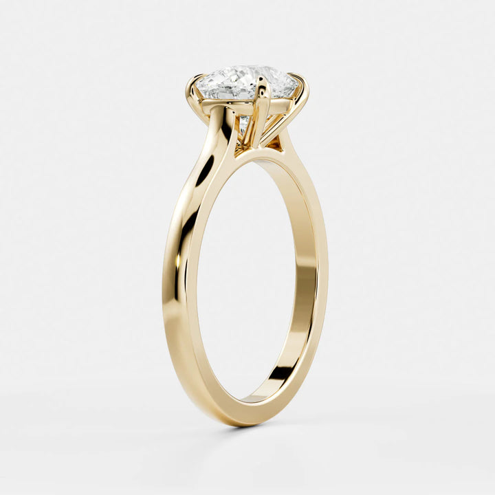 Elongated Cushion Horizontal Glow Cathedral Ring