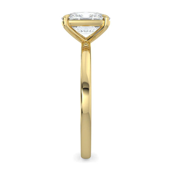 elongated cushion cut solitaire engagement ring 1.5 carat lab diamond USA