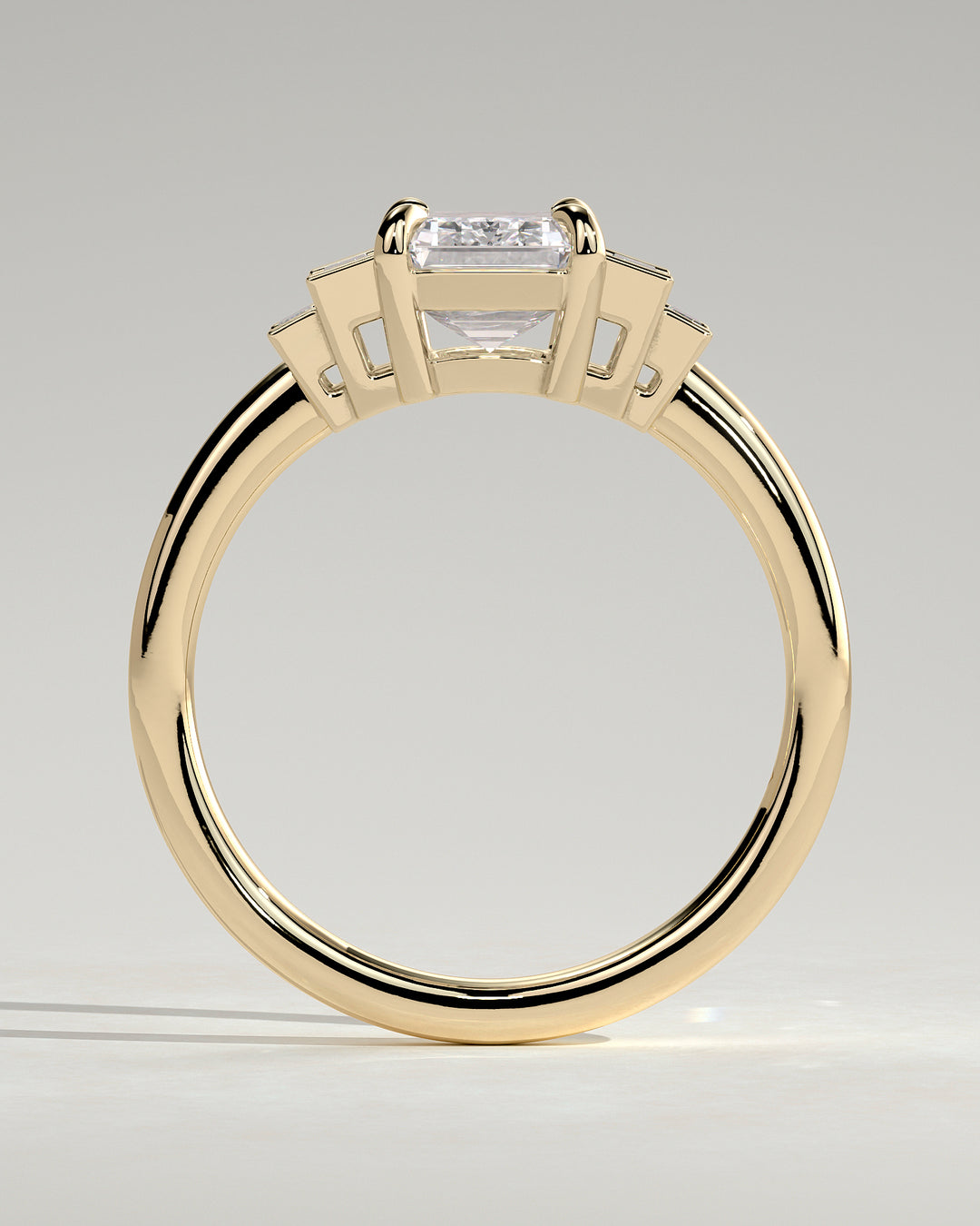 emerald diamond engagement ring graduated stones