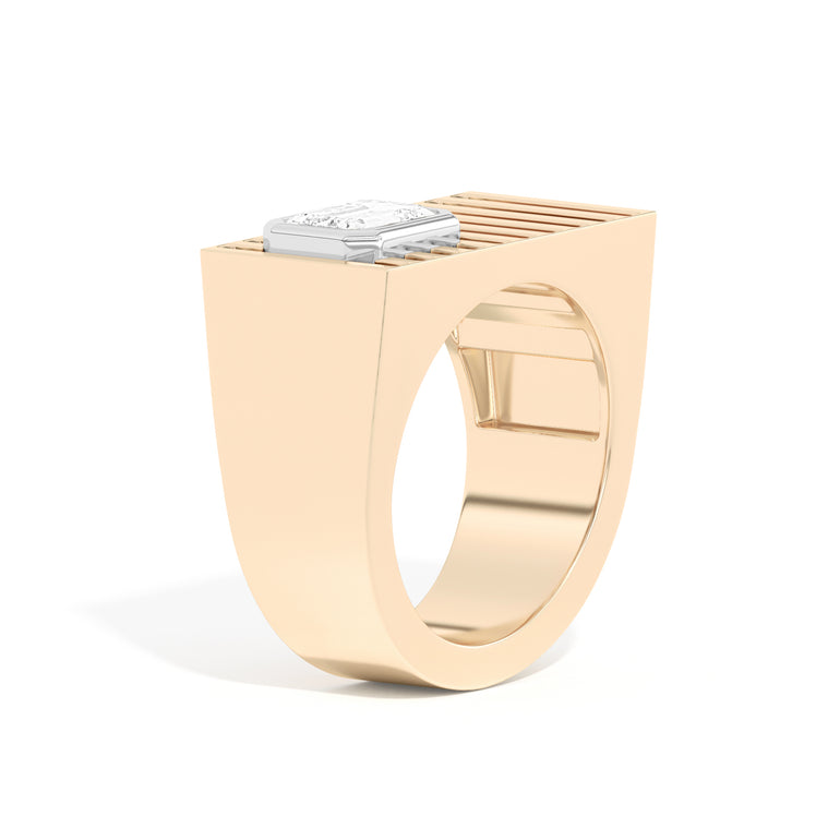 1 Carat Emerald Cut Lab Diamond Ring