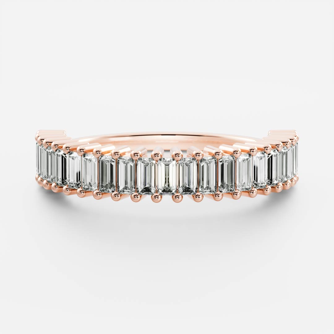 Emerald Lab Diamond Eternity Band