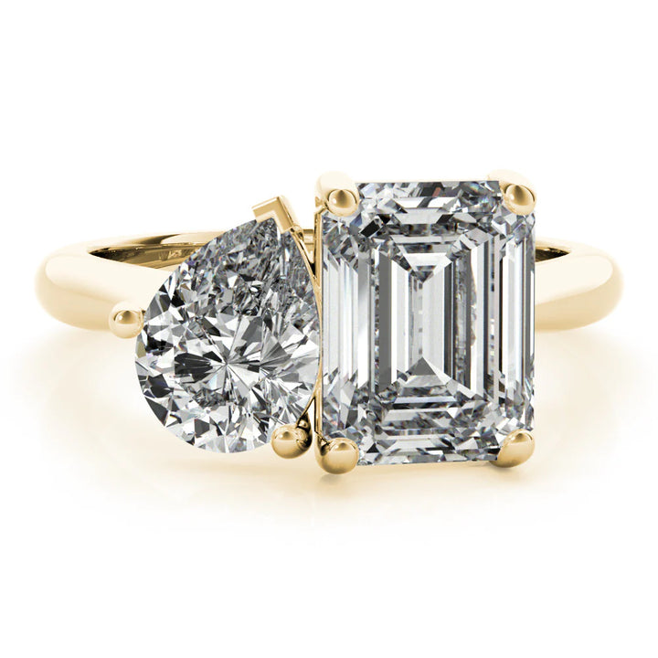Emerald Pear Toi Et Moi Ring