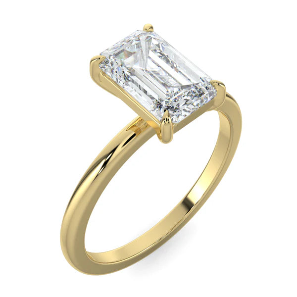 2ct emerald E VS1 lab grown diamond solitaire engagement ring USA