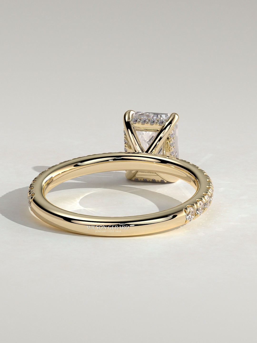 unique emerald cut engagement ring lab grown