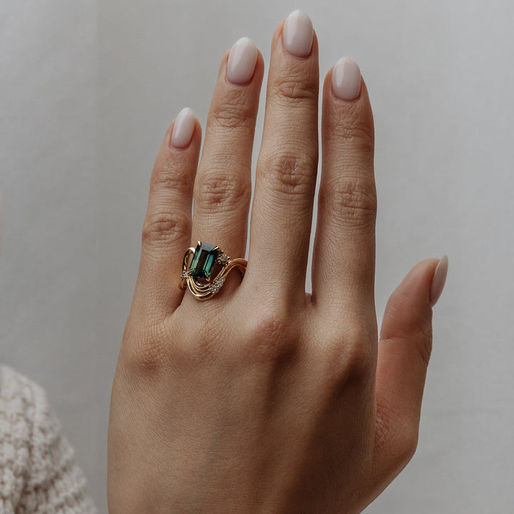 Emerald Cut Antique Diamond Ring