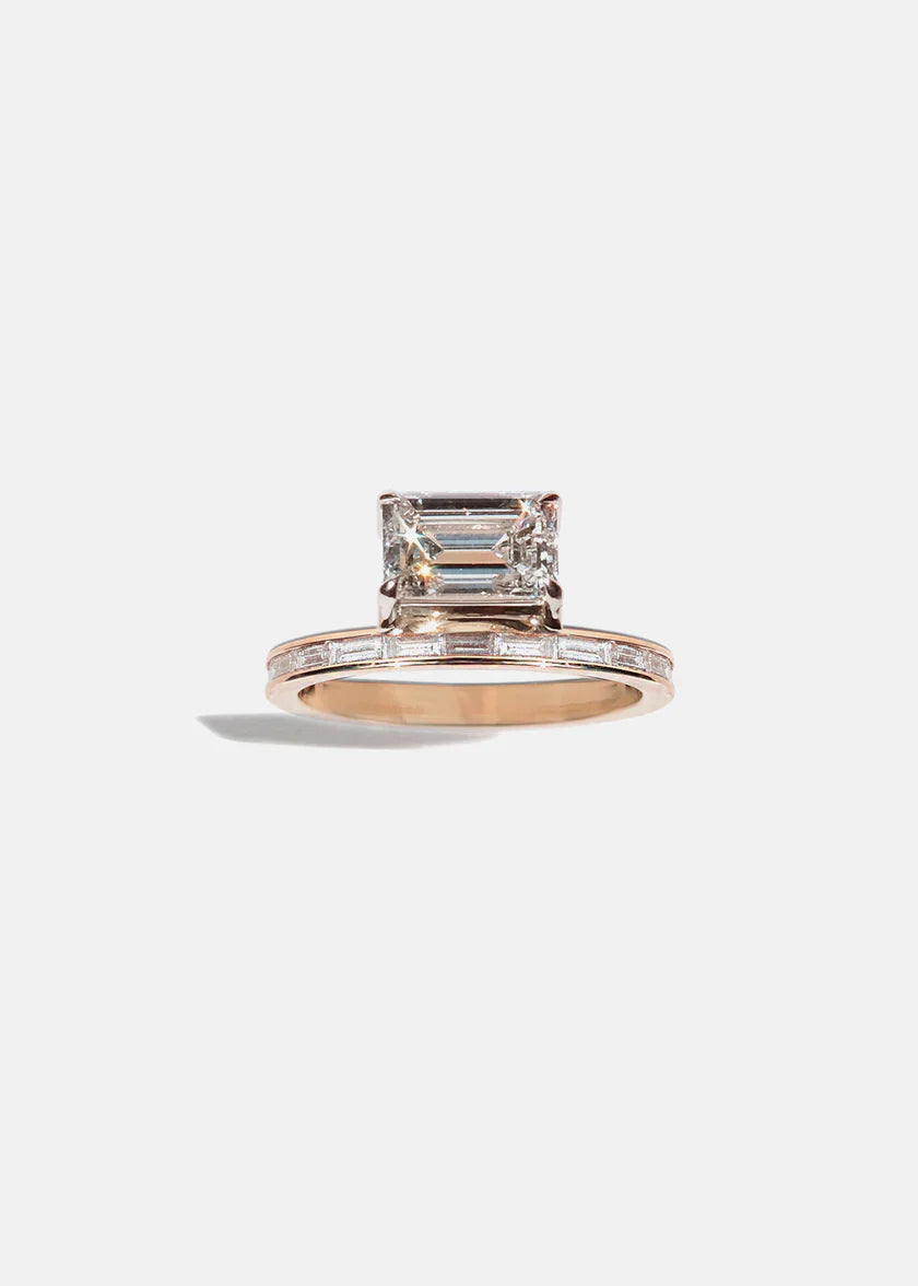 Lab Grown Emerald Diamond Ring Set