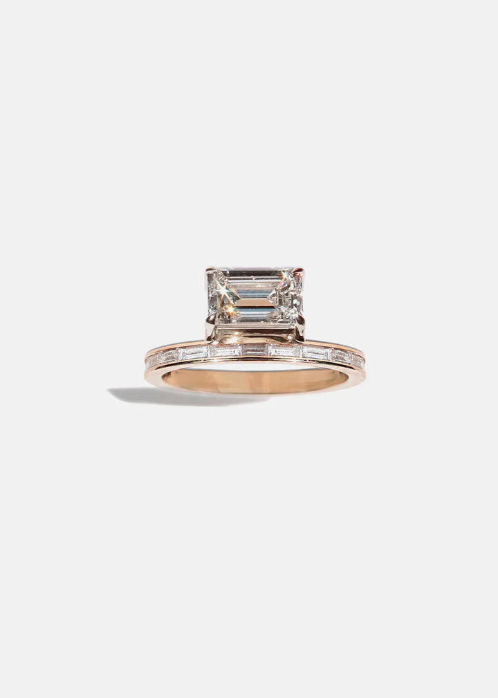 Lab Grown Emerald Diamond Ring Set