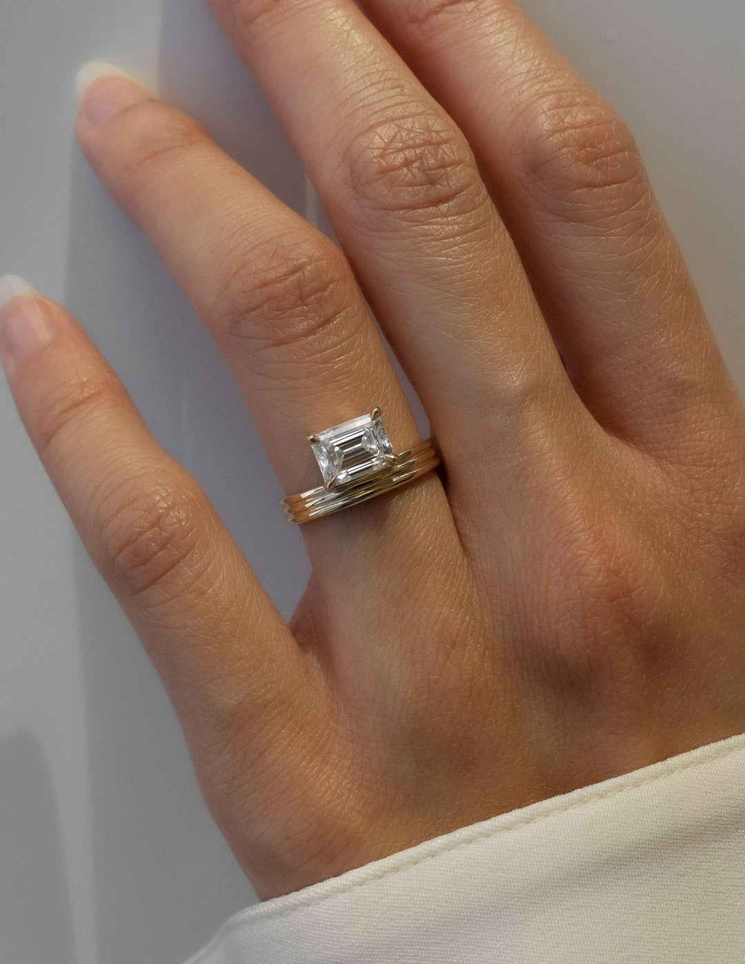 Emerald Cut Lab Diamond Engagement Ring