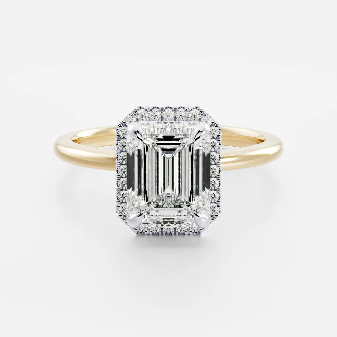 Emerald Refined Aura Engagement Ring