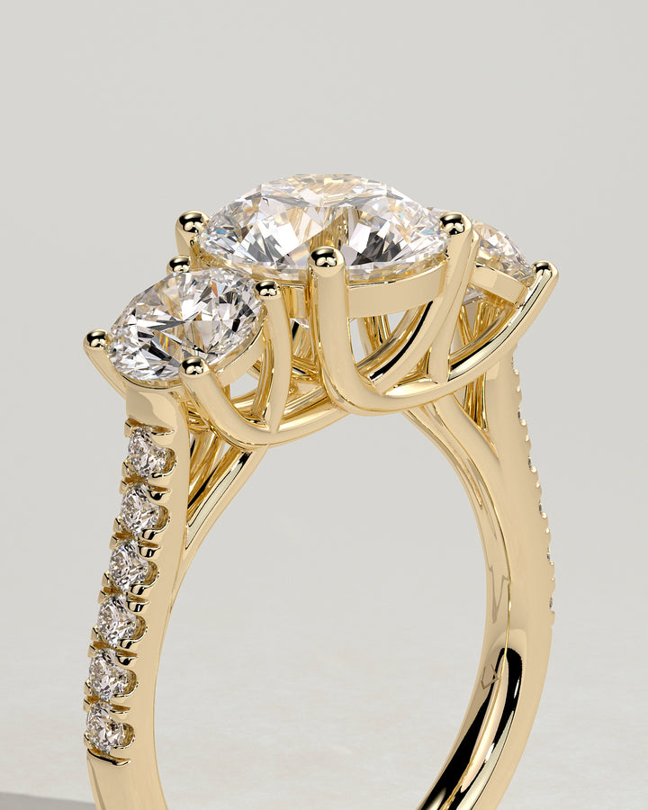Engagement Ring with Pavé