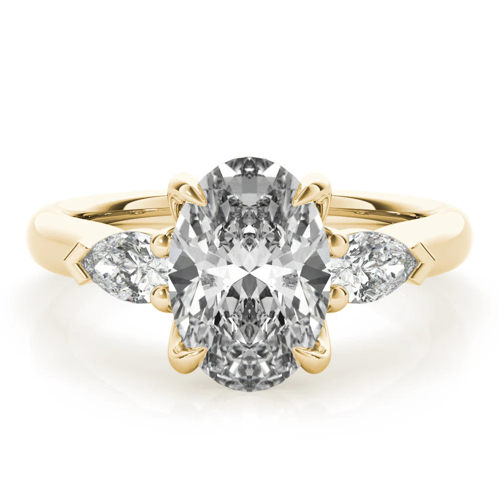 2.0ct Oval Three Stone Lab Grown Diamond Engagement Ring