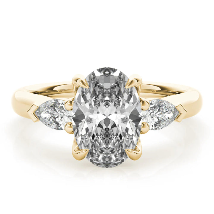 2.0ct Oval Three Stone Lab Grown Diamond Engagement Ring