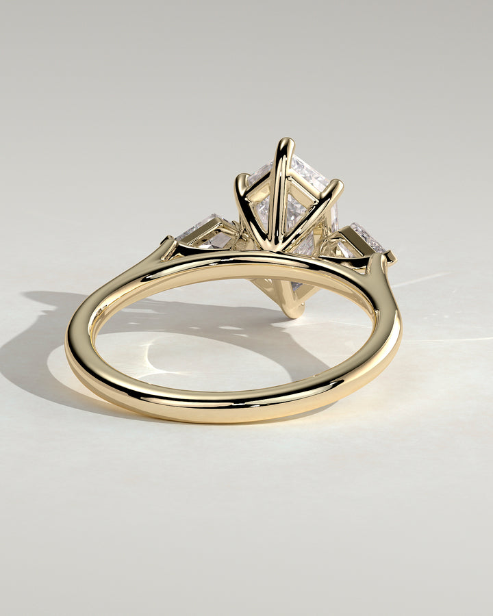 Engagement ring with three stones
