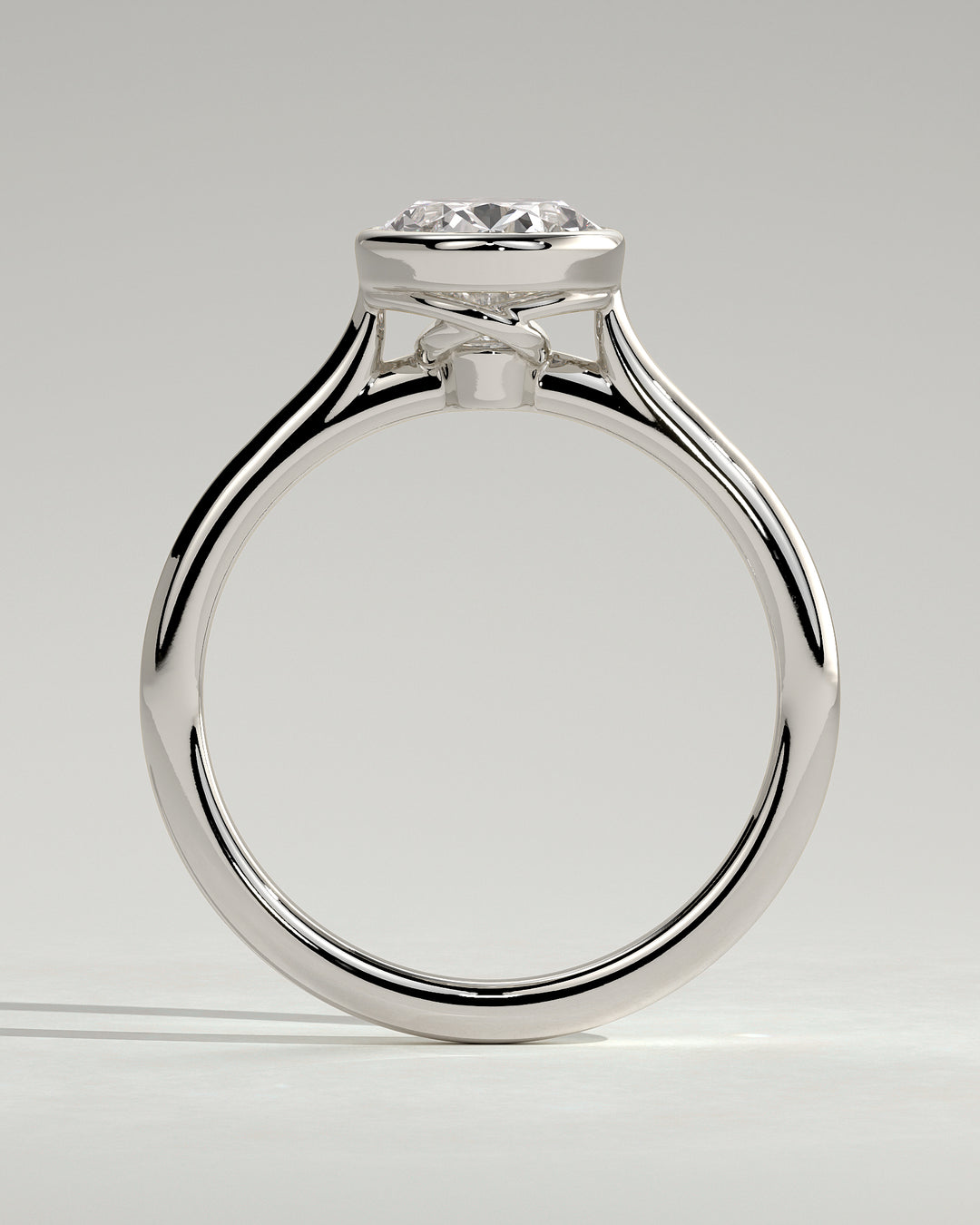 F color diamond ring