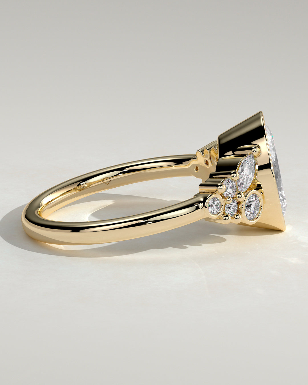 cluster diamond engagement ring oval