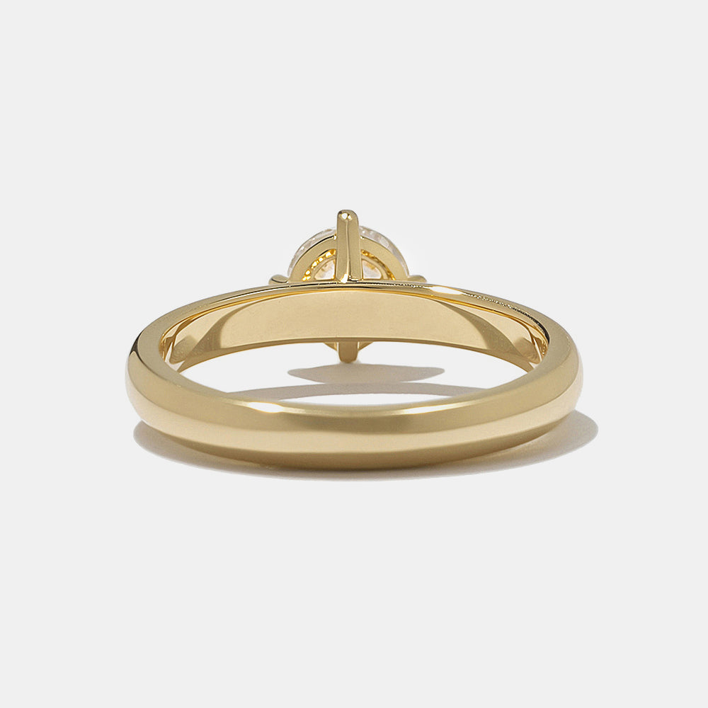 0.75CT Round Cut E/VS1 CVD Diamond Solitaire Engagement Ring