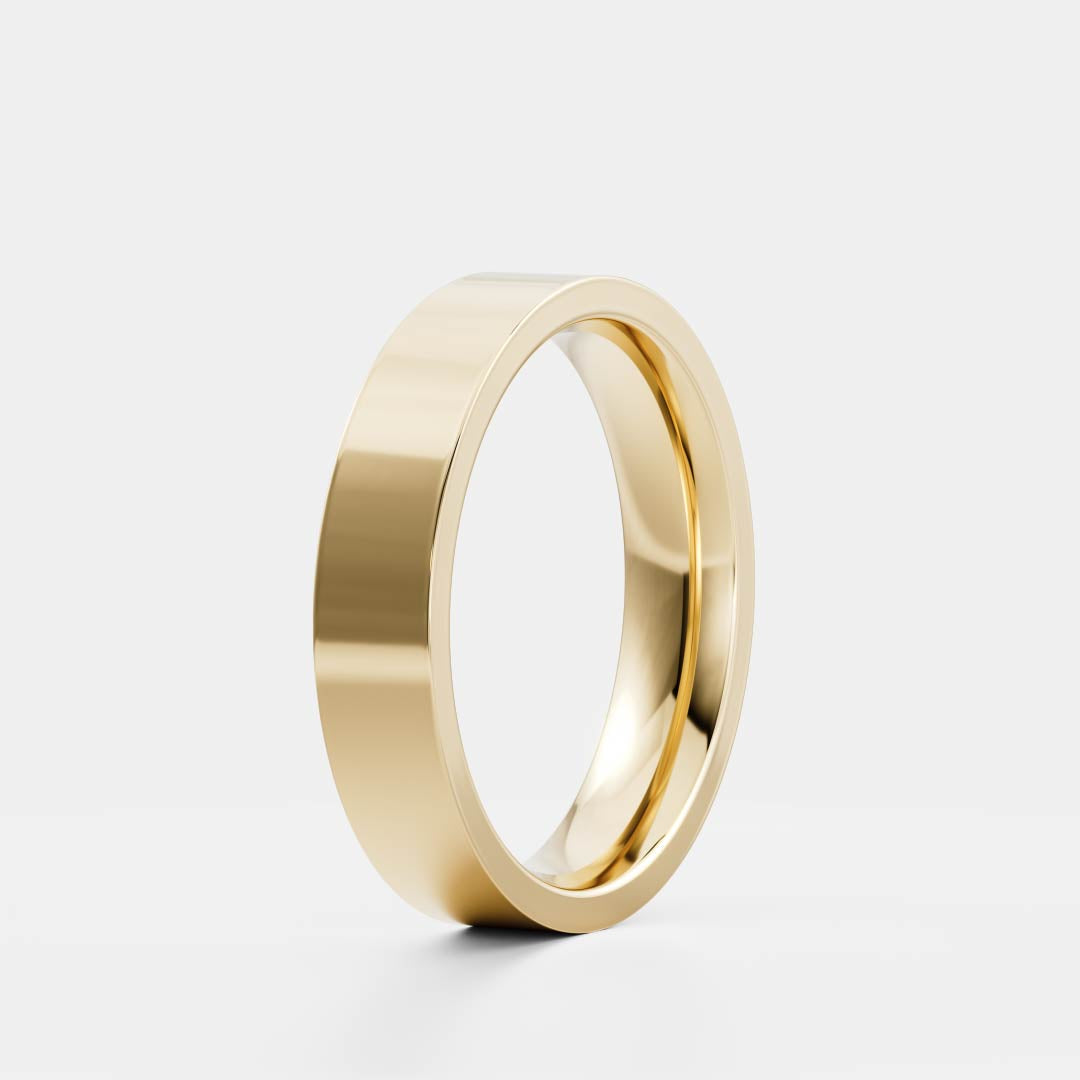 Solid Gold Simple Plain Wedding Band