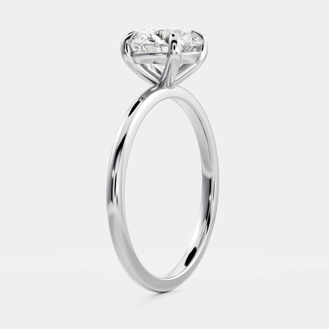 1.0CT Round Cut Lab Grown Diamond Solitaire Engagement Ring