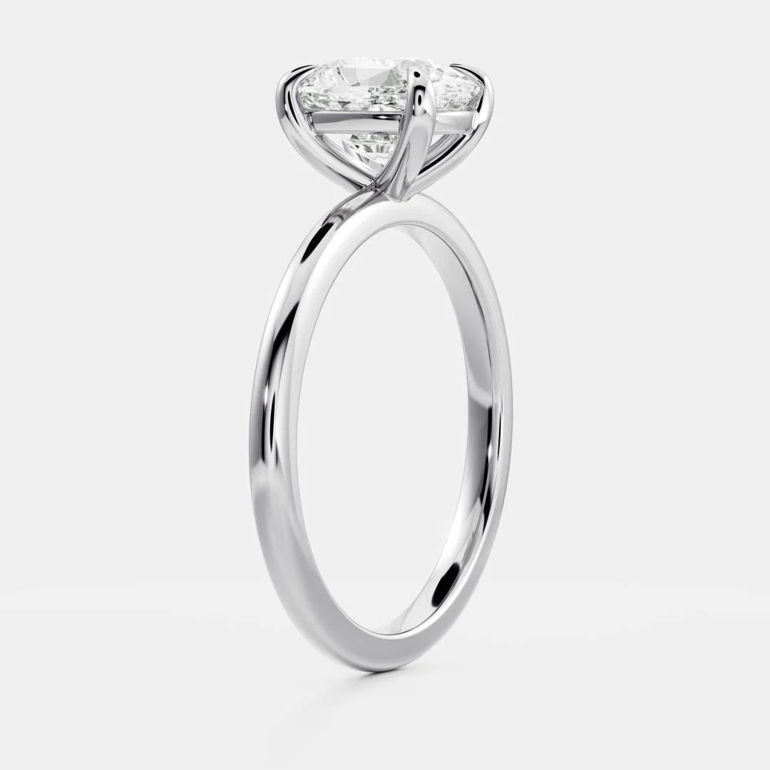 1.0CT Elongated Cushion Cut Lab Grown Diamond Solitaire Engagement Ring