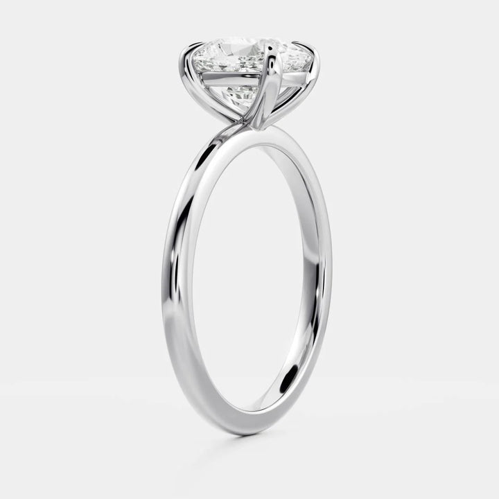 1.0CT Elongated Cushion Cut Lab Grown Diamond Solitaire Engagement Ring