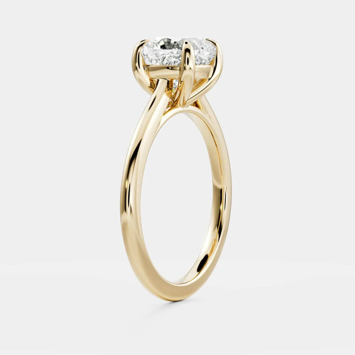 1.0ct Cushion Cut Solitaire Lab Grown Diamond Engagement Ring