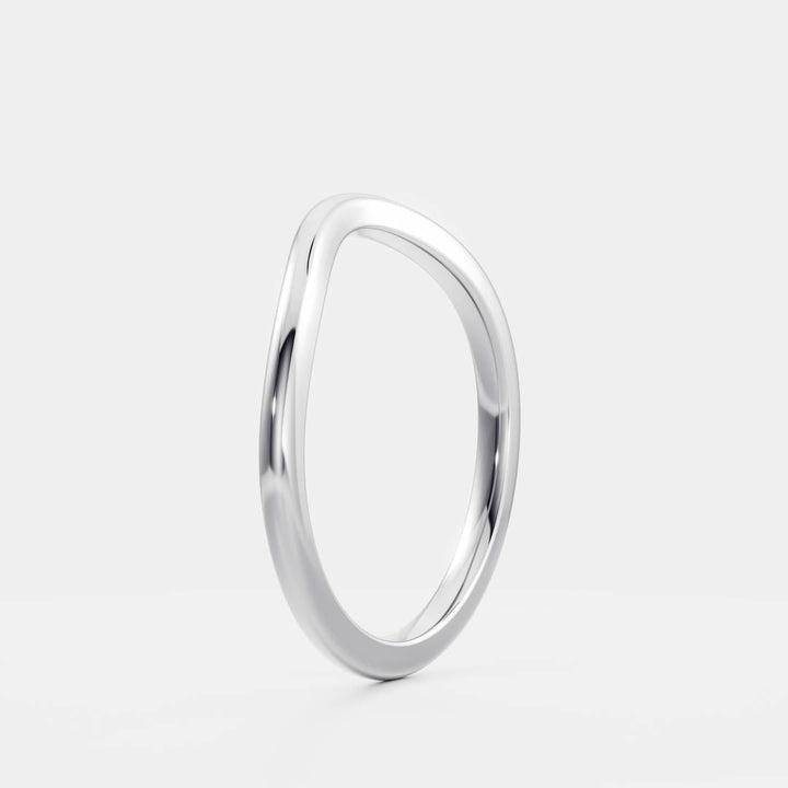 Classic Curved Solid Gold Wedding Band