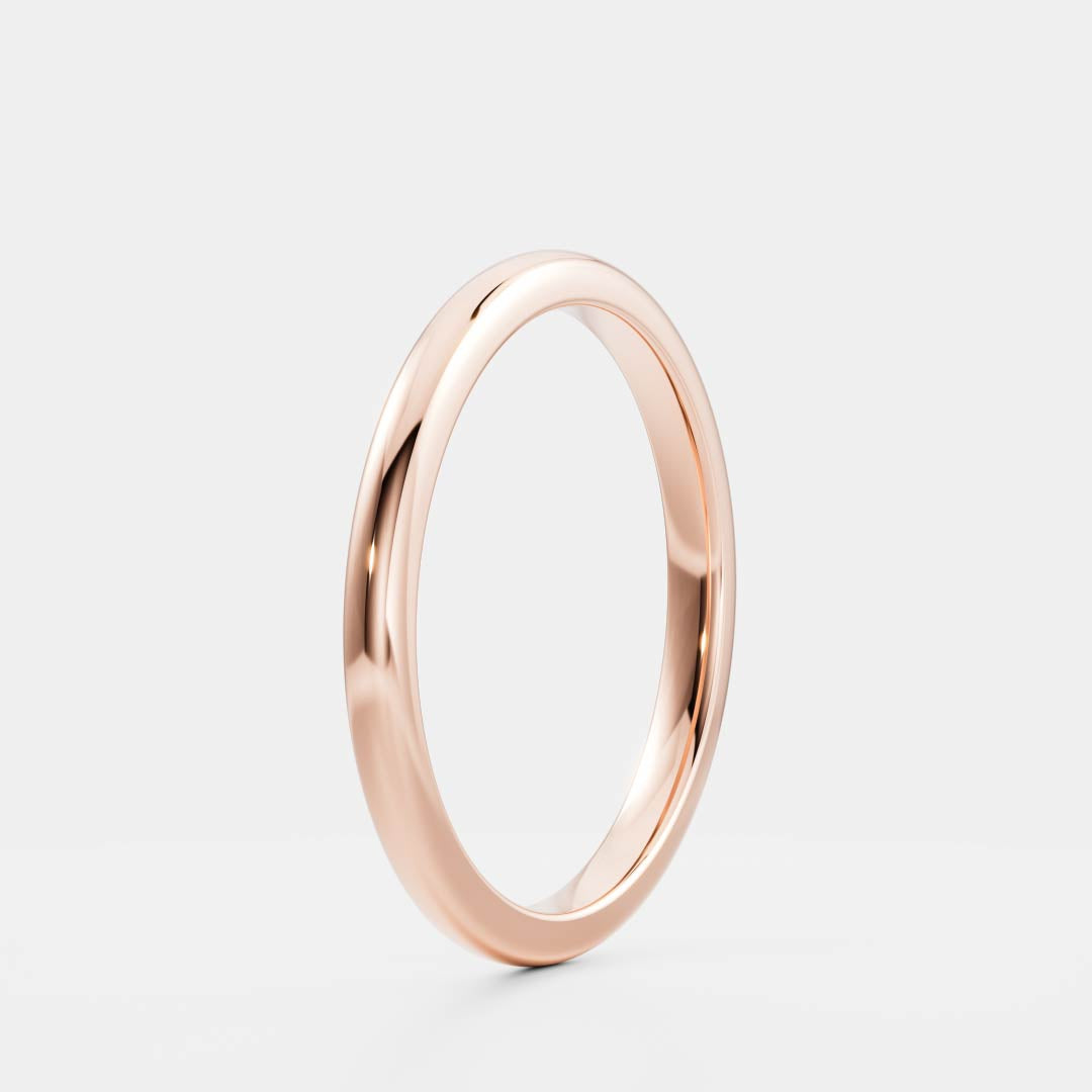 Solid Gold Classic Simple Wedding Band