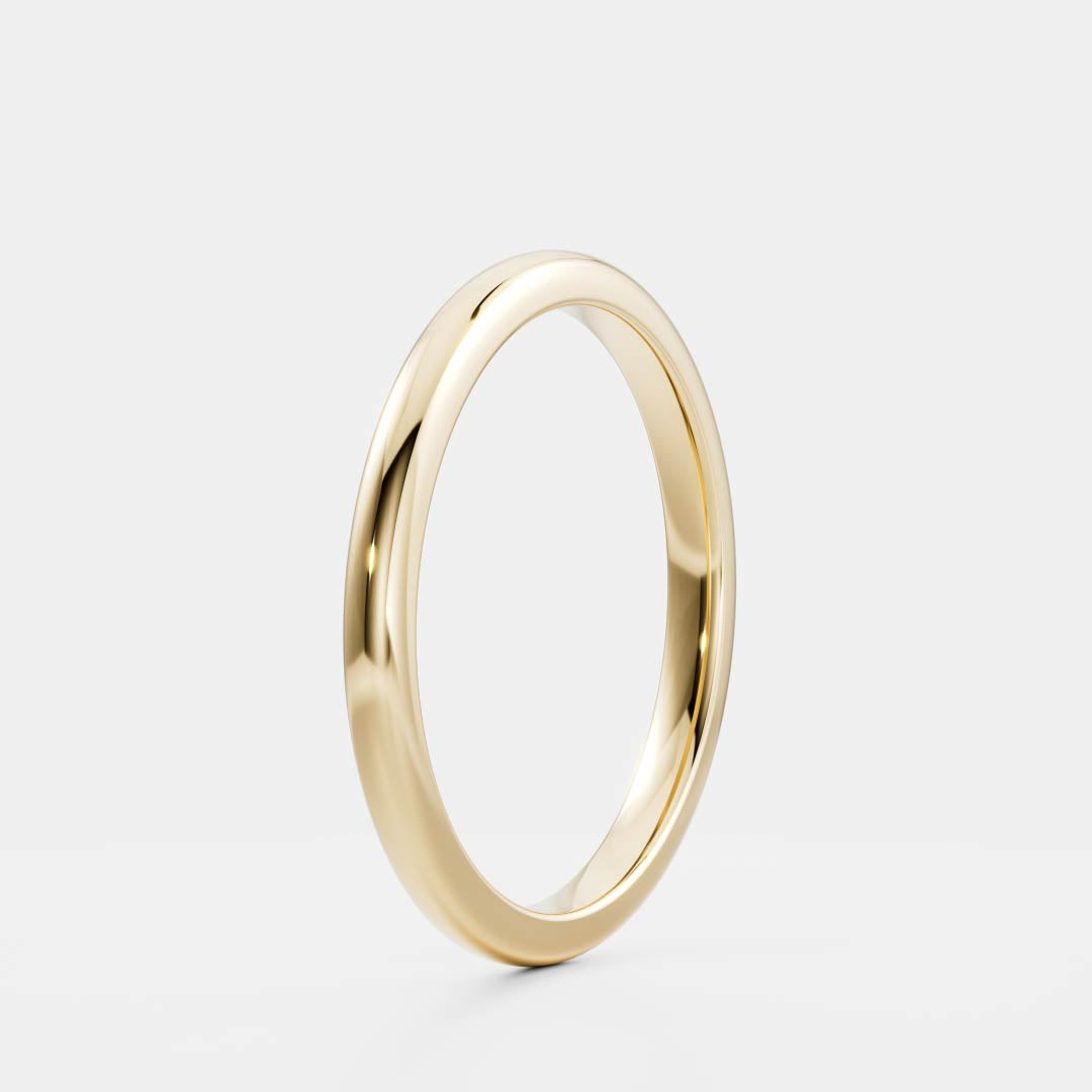 Solid Gold Classic Simple Wedding Band