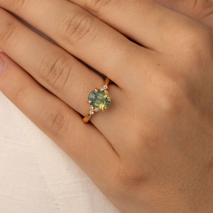 Lab Grown Green Diamond Ring