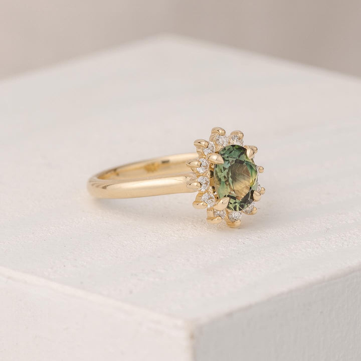 Oval Halo Lab Diamond Ring