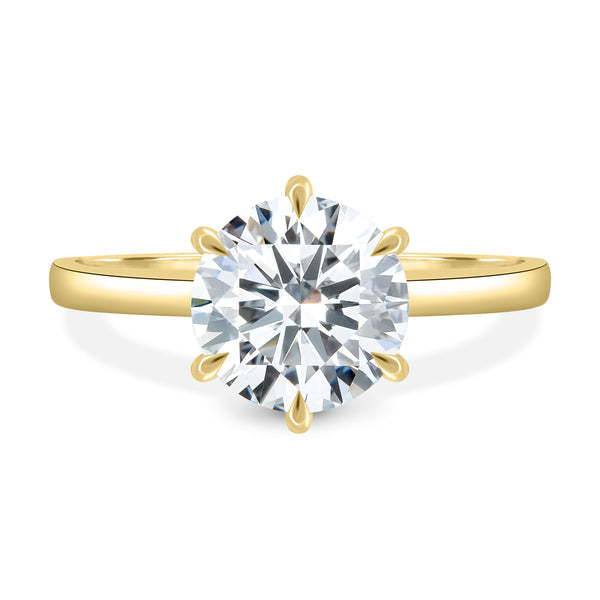 2.0ct Round Brilliant F/VS1 CVD Diamond Solitaire Engagement Ring