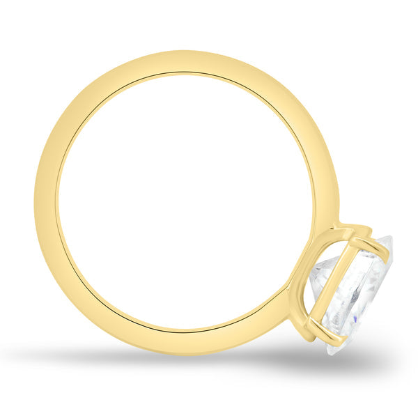 2.0ct Oval East West Solitaire F/VS1 Lab Grown Diamond Engagement Ring
