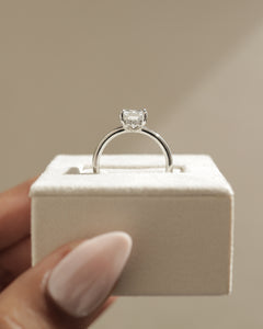 2.0ct Radiant F/VS1 CVD Diamond Hidden Halo Solitaire Engagement Ring