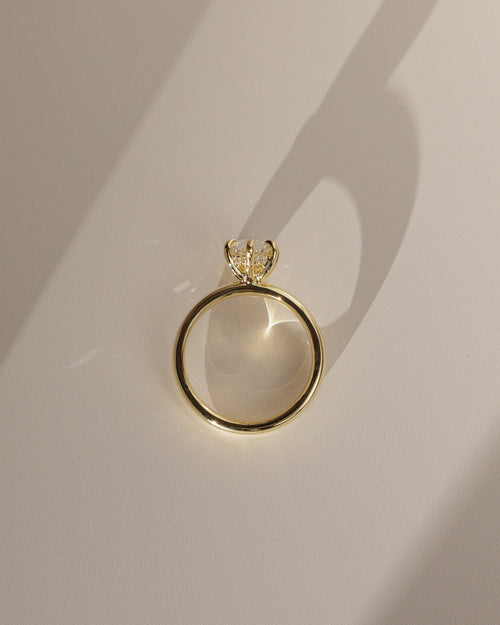 1.0CT Marquise E/VS1 Lab Grown Diamond Hidden Halo Solitaire Engagement Ring