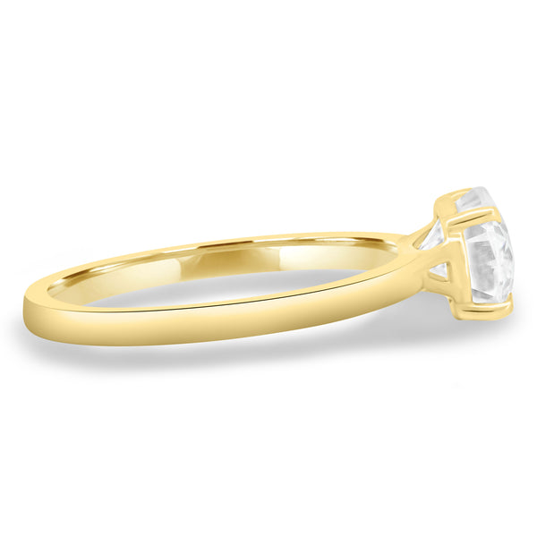 2.0ct Oval East West Solitaire F/VS1 Lab Grown Diamond Engagement Ring