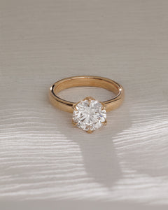 2.0ct Round F/VS1 CVD Diamond Solitaire Engagement Ring