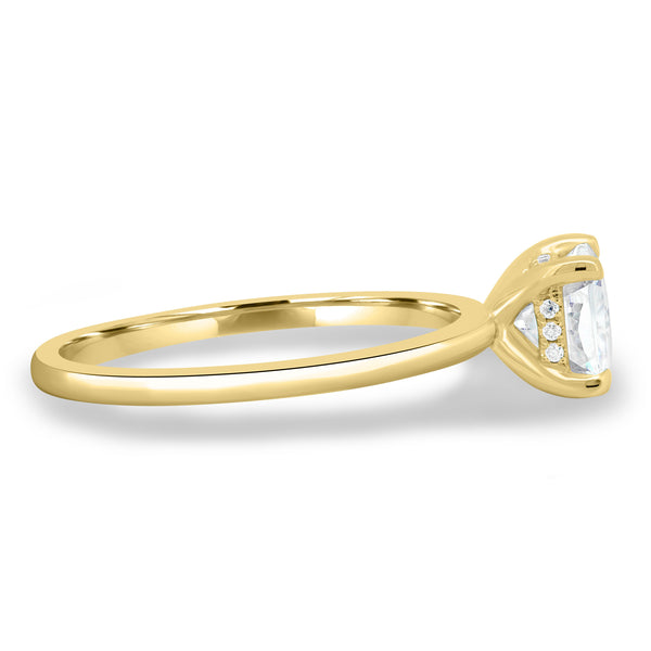 2.0ct Radiant East West F/VS1 CVD Diamond Hidden Halo Engagement Ring