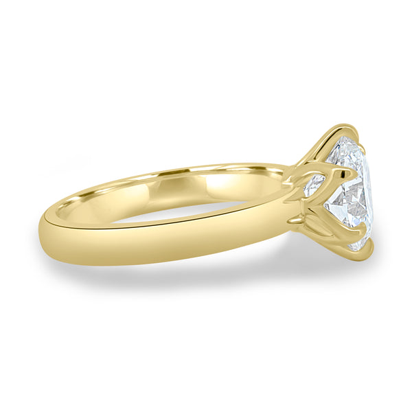 2.0ct Round F/VS1 CVD Diamond Solitaire Engagement Ring