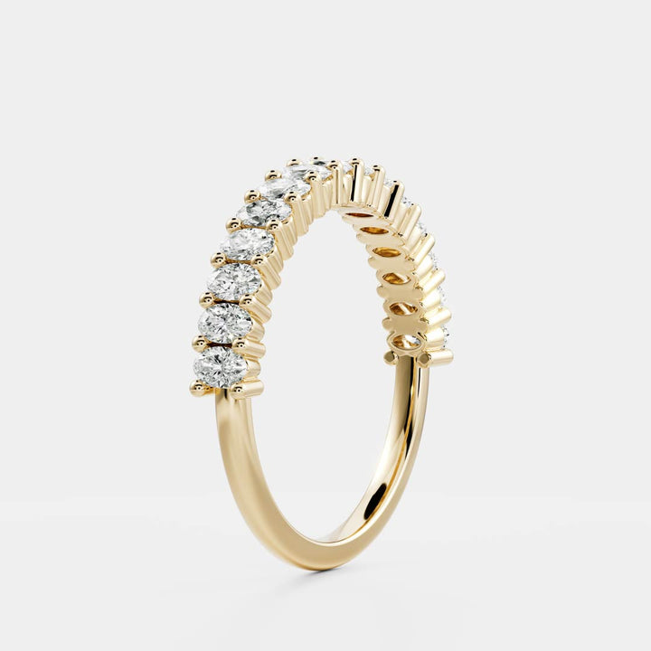 Half Eternity Oval Diamond Ring