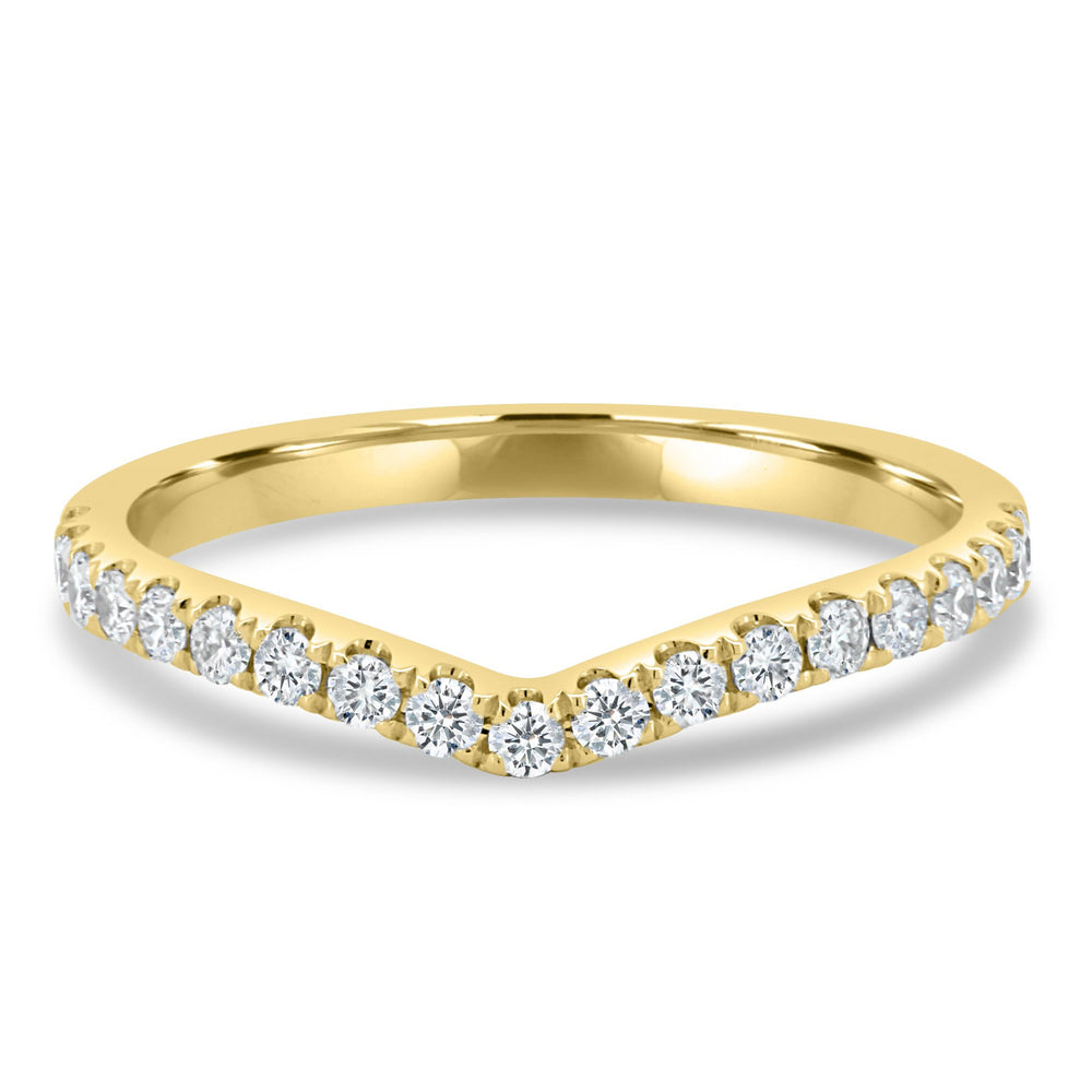 Half pave diamond band